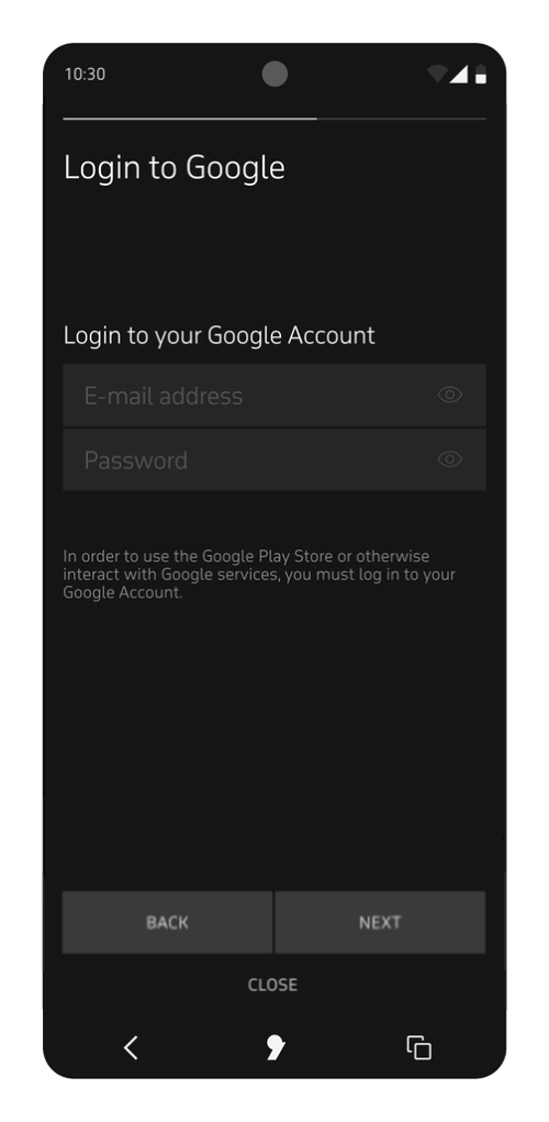 screenshot apostrophy GMS Wizard Google Account Login